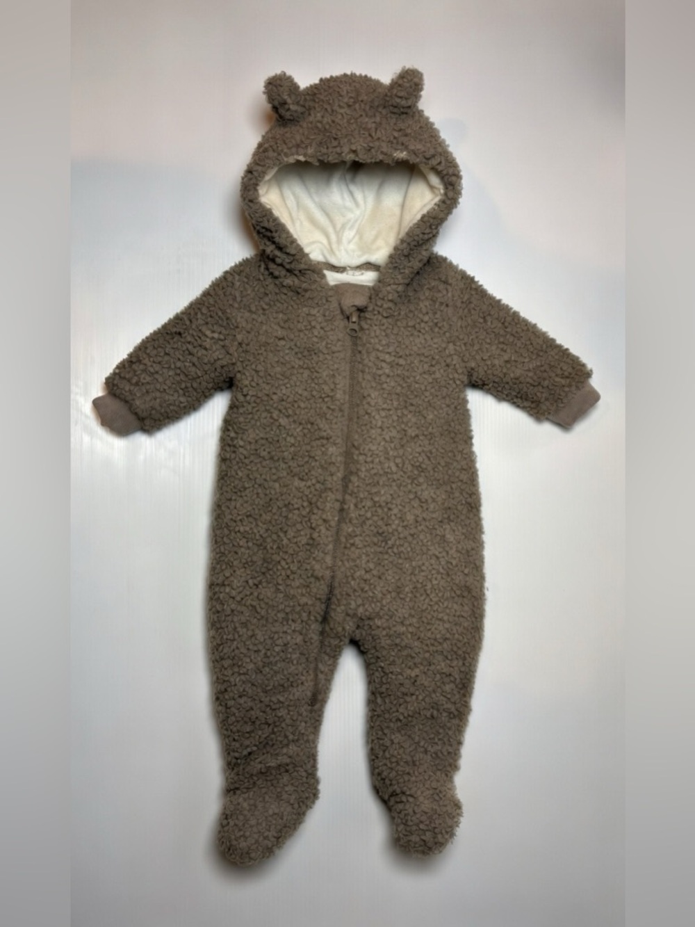Noppies Baby Teddy Fleece Bunting Suit - Hooded Pramsuit - Size 62 4-6M